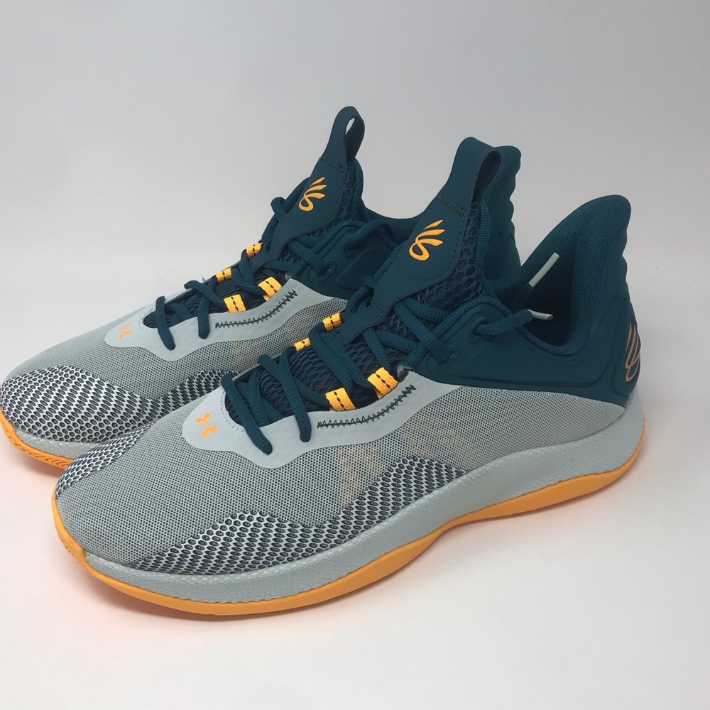Under Armour Curry HOVR Splash Green Shoes Size 12 NEW